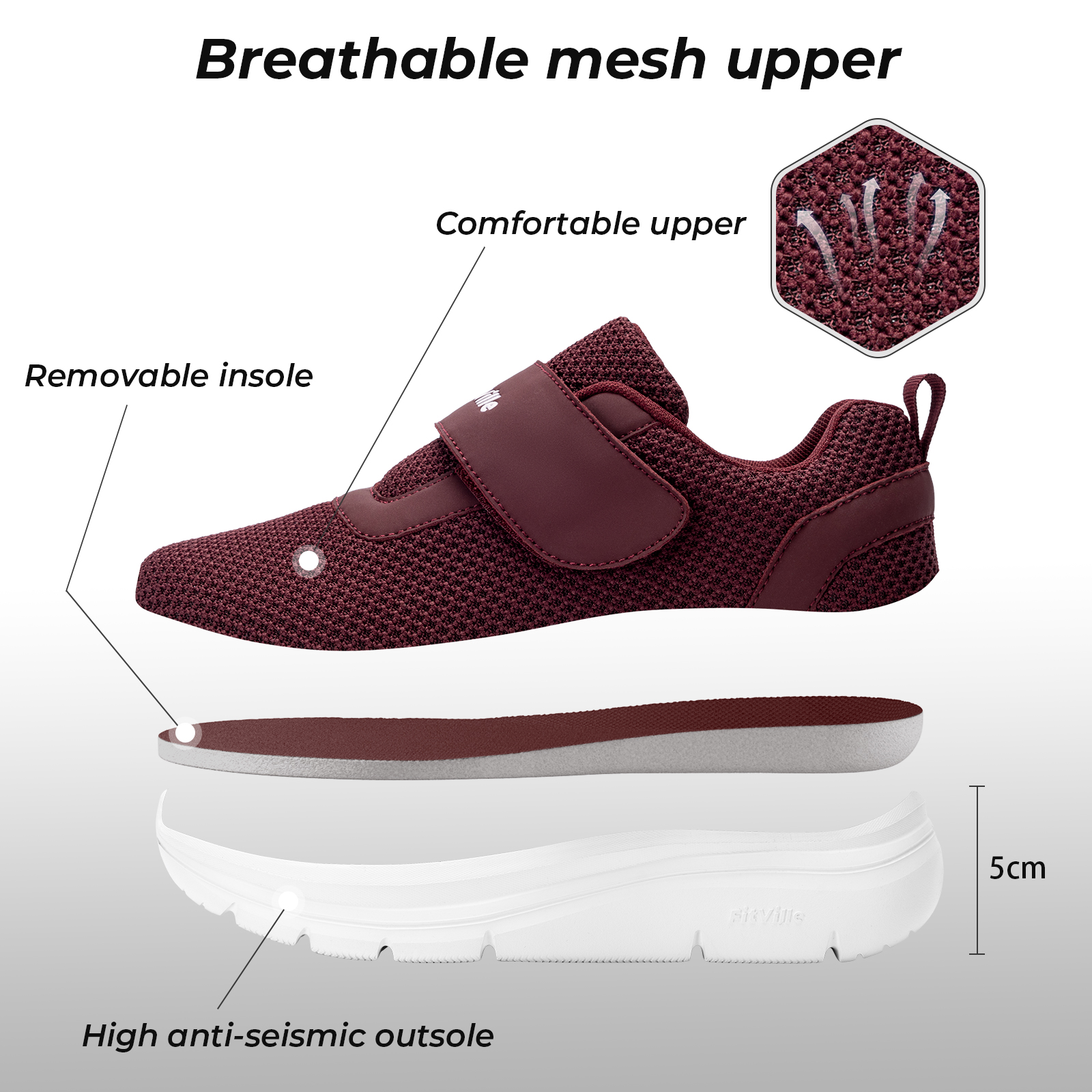 FitVille Women's Shoes Wide Di - Sneakers Care 리뷰 및 가격